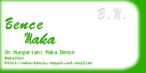bence maka business card